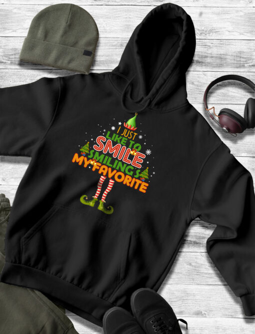 2020-11-Women-Hoodie-I-Just-Like-To-Smile-Smiling-s-My-Favorite-Christmas-Elf-Mockup4-Black.jpg
